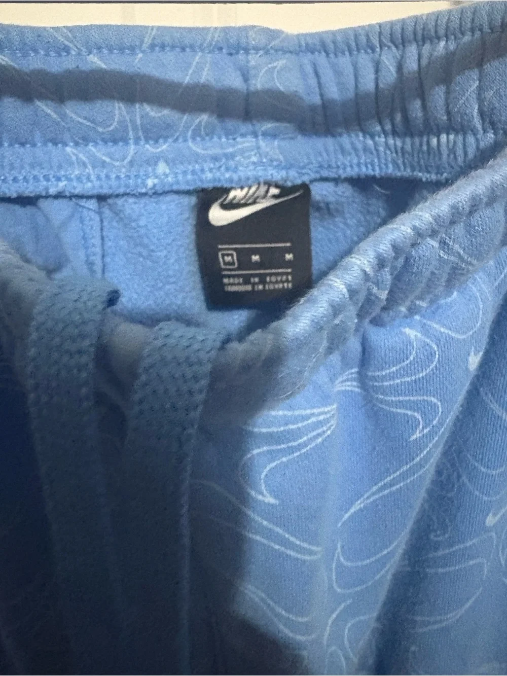 Nike Light Blue All-Over Pattern Joggers